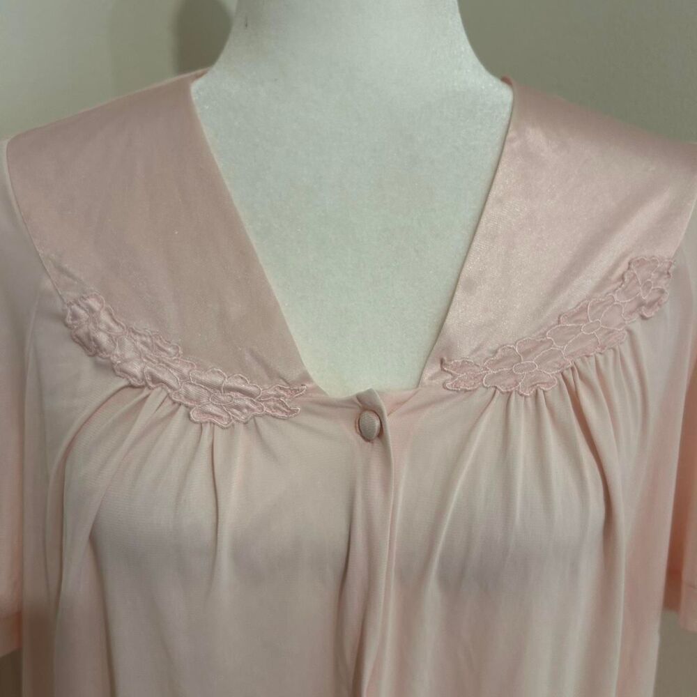 Vintage Vanity Fair Women's Baby Pink Blouse Sleepwear Size XL - Picture 2 of 4